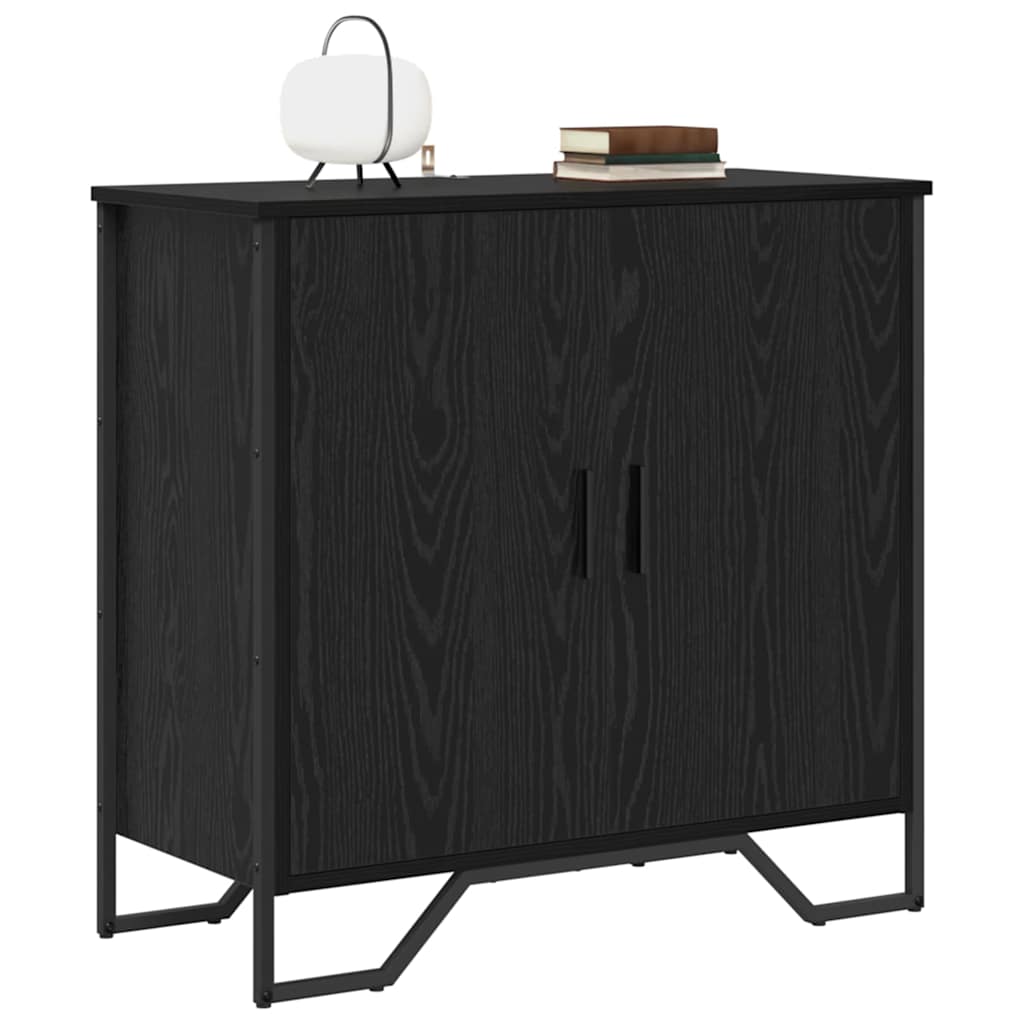 Sideboard Schwarze Eiche 78 x 35.5 x 74.5 cm Holzwerkstoff