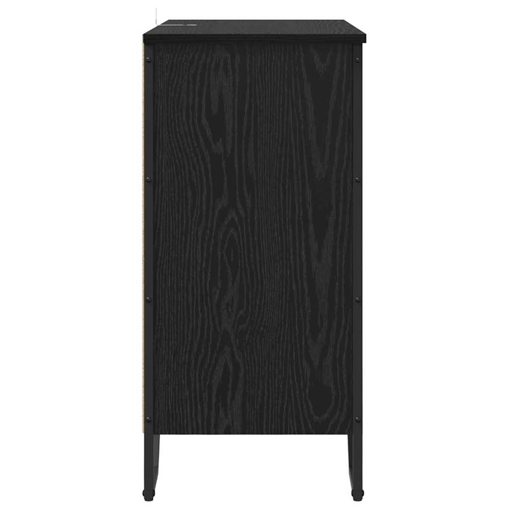 Sideboard Schwarze Eiche 78 x 35.5 x 74.5 cm Holzwerkstoff