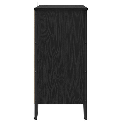 Sideboard Schwarze Eiche 78 x 35.5 x 74.5 cm Holzwerkstoff