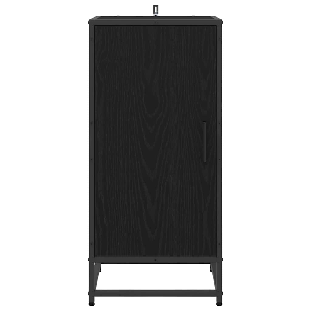 Sideboard Schwarz Eichen-Optik 35 x 35,5 x 76 cm Holzwerkstoff