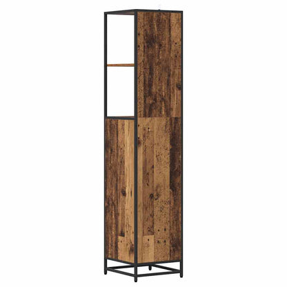 Badezimmer Schrank mit Schubladen Altholz 35 x 37,5 x 166 cm