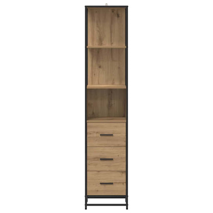Badezimmer Schrank mit Regal Artisan-Eiche 35 x 37,5 x 166 cm