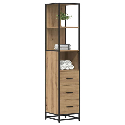 Badezimmer Schrank mit Regal Artisan-Eiche 35 x 37,5 x 166 cm
