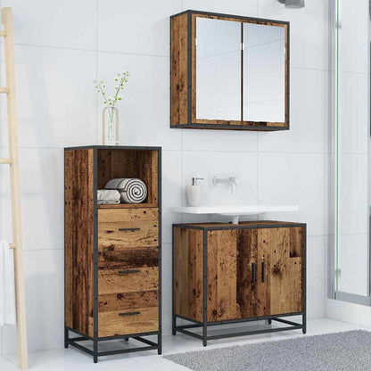 Badezimmer Schrank Altholz 35 x 37,5 x 100 cm Holzwerkstoff