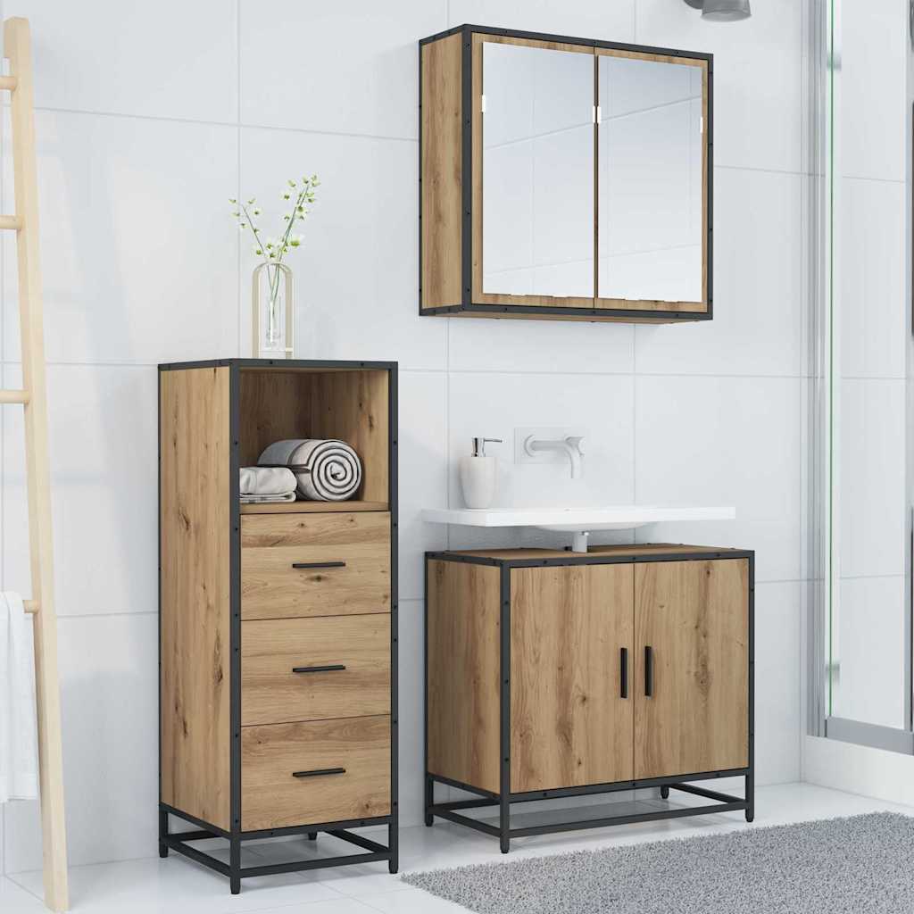 Badezimmer Schrank Artisan-Eiche 35 x 37,5 x 100 cm