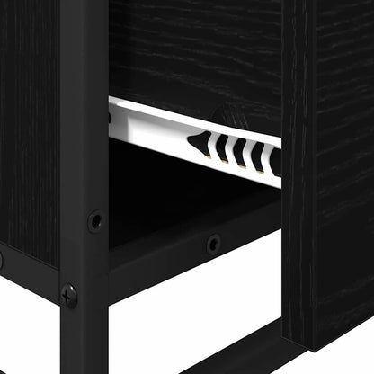 Badezimmer Schrank Schwarz Eichen-Optik 35 x 37,5 x 100 cm