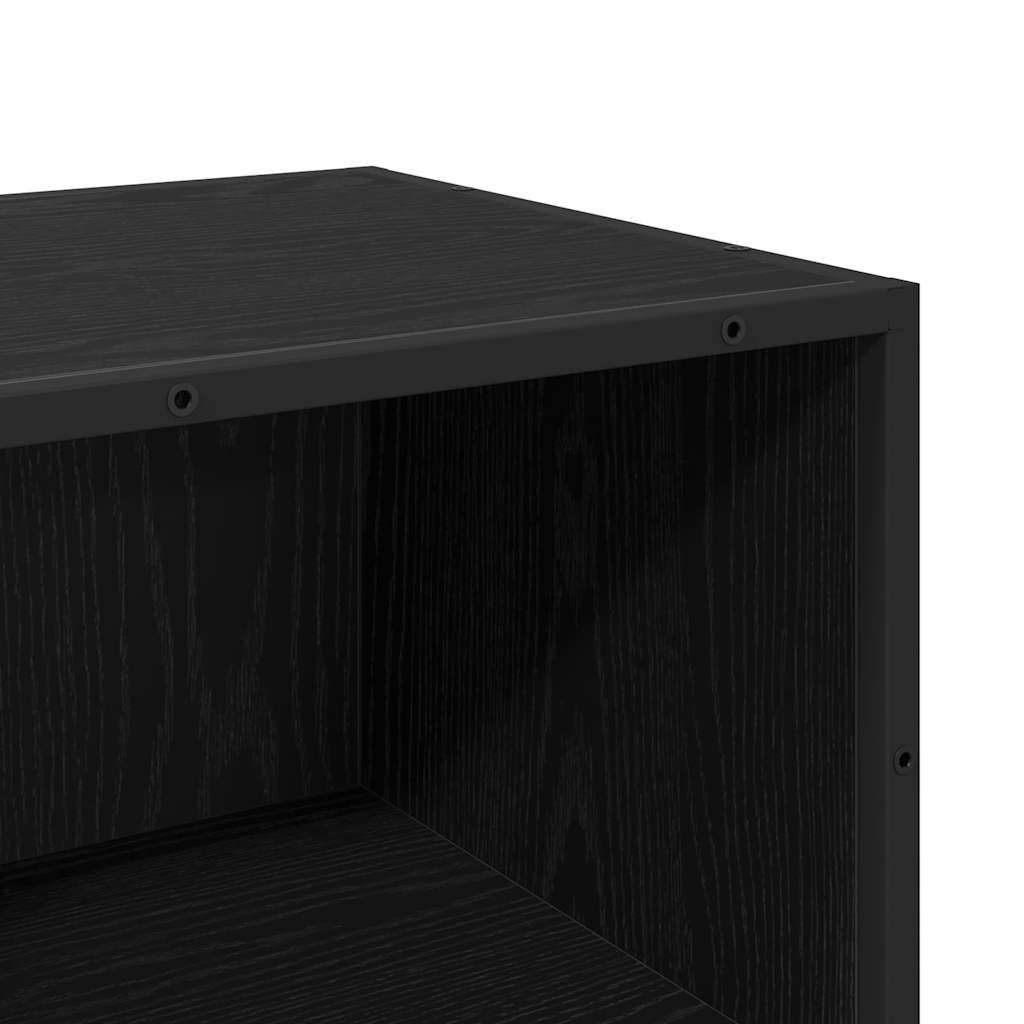 Badezimmer Schrank Schwarz Eichen-Optik 35 x 37,5 x 100 cm