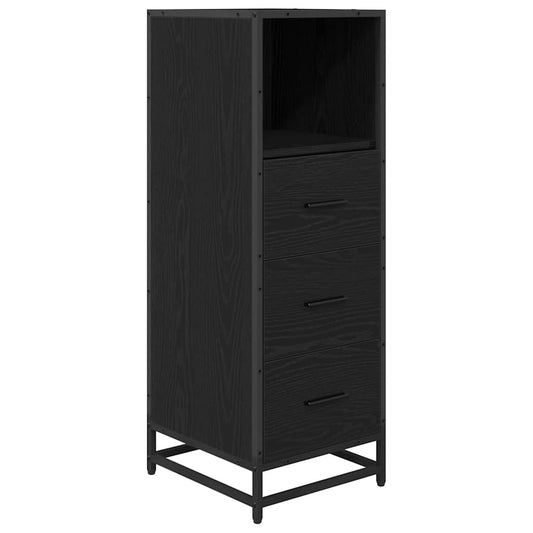Badezimmer Schrank Schwarz Eichen-Optik 35 x 37,5 x 100 cm