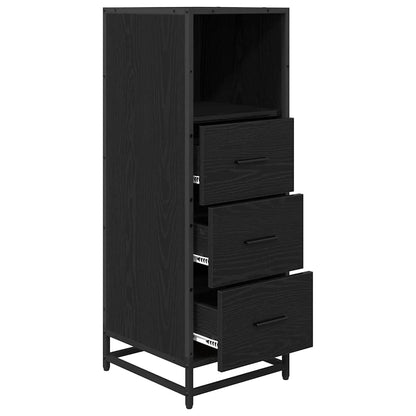 Badezimmer Schrank Schwarz Eichen-Optik 35 x 37,5 x 100 cm