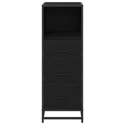 Badezimmer Schrank Schwarz Eichen-Optik 35 x 37,5 x 100 cm