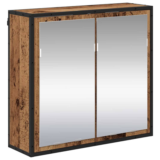 Badezimmer-Spiegelschrank Altholz 65 x 20 x 60 cm Holzwerkstoff