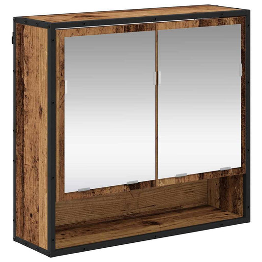 Badezimmer-Spiegelschrank Altholz 65 x 20 x 60 cm Holzwerkstoff