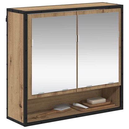Badezimmer-Spiegelschrank mit Tür Artisan-Eiche 65 x 20 x 60 cm