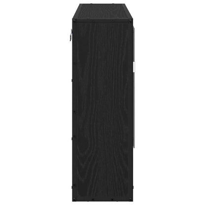 Badezimmer-Spiegelschrank Schwarz Eichen-Optik 65 x 20 x 60 cm