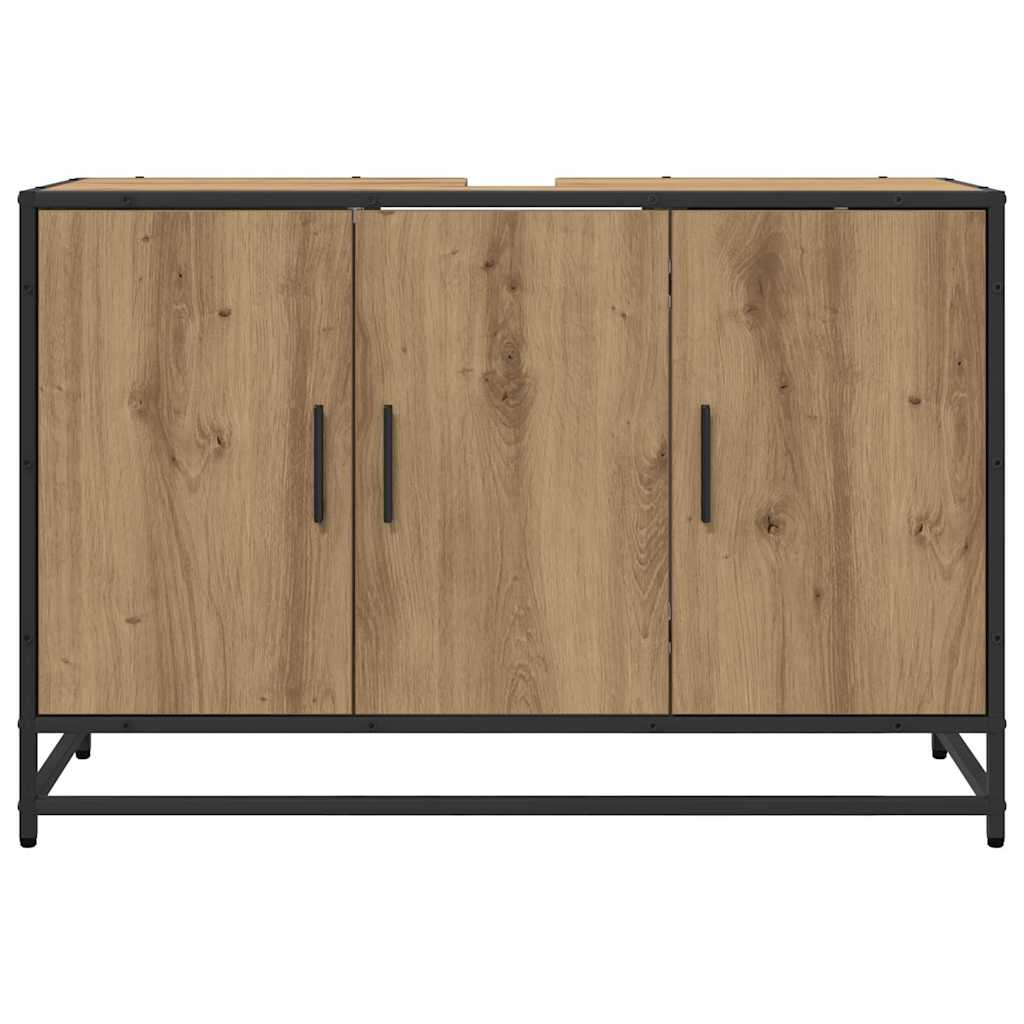 Badezimmer Waschbecken Schrank Artisan-Eiche 90 x 33 x 60 cm