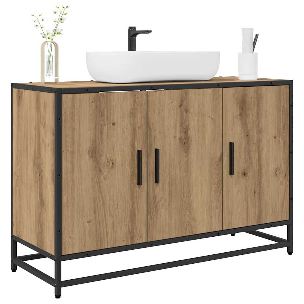 Badezimmer Waschbecken Schrank Artisan-Eiche 90 x 33 x 60 cm
