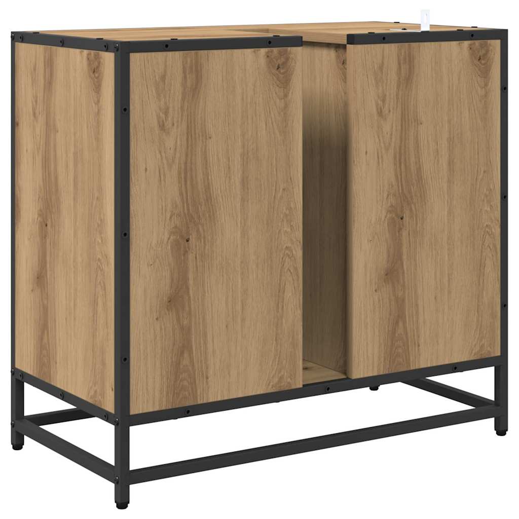 Badezimmer Waschbecken Schrank Artisan-Eiche 65 x 33 x 60 cm