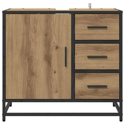 Badezimmer Waschbecken Schrank Artisan-Eiche 65 x 33 x 60 cm