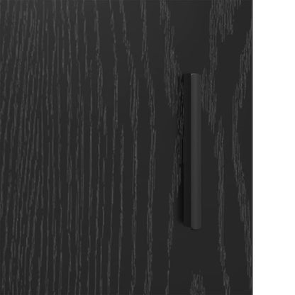 Badezimmer Waschbecken Schrank mit Regal Schwarz Eichen-Optik