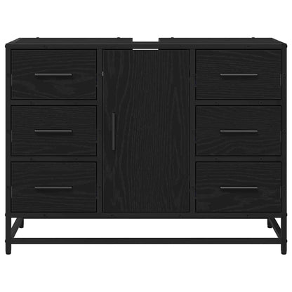 Badezimmer Waschbecken Schrank Schwarze Eiche 80 x 33 x 60 cm