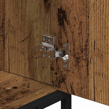 Badezimmer Waschbecken Schrank mit Tür Altholz 65 x 33 x 60 cm