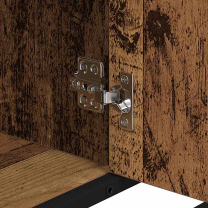 Badezimmer Waschbecken Schrank mit Tür Altholz 80 x 33 x 60 cm