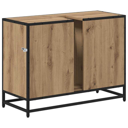 Badezimmer Waschbecken Schrank mit Regal Eiche handwerklich