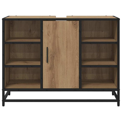 Badezimmer Waschbecken Schrank mit Regal Eiche handwerklich