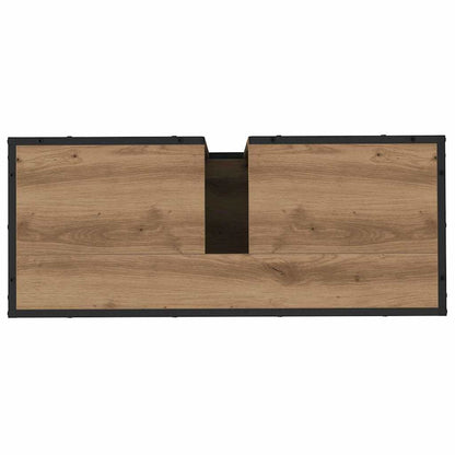 Badezimmer Waschbecken Schrank mit Regal Eiche handwerklich
