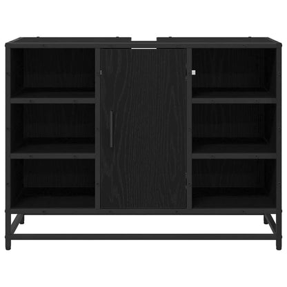 Badezimmer Waschbecken Schrank Schwarze Eiche 80 x 33 x 60 cm