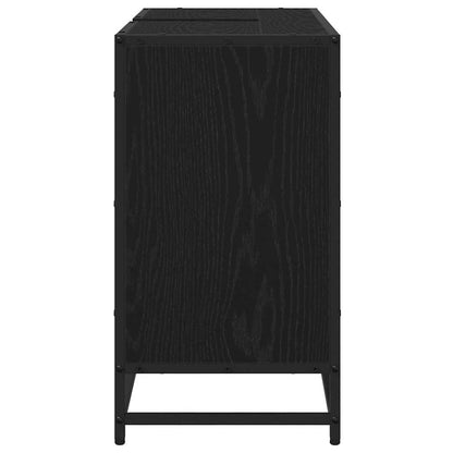 Badezimmer Waschbecken Schrank Schwarze Eiche 80 x 33 x 60 cm