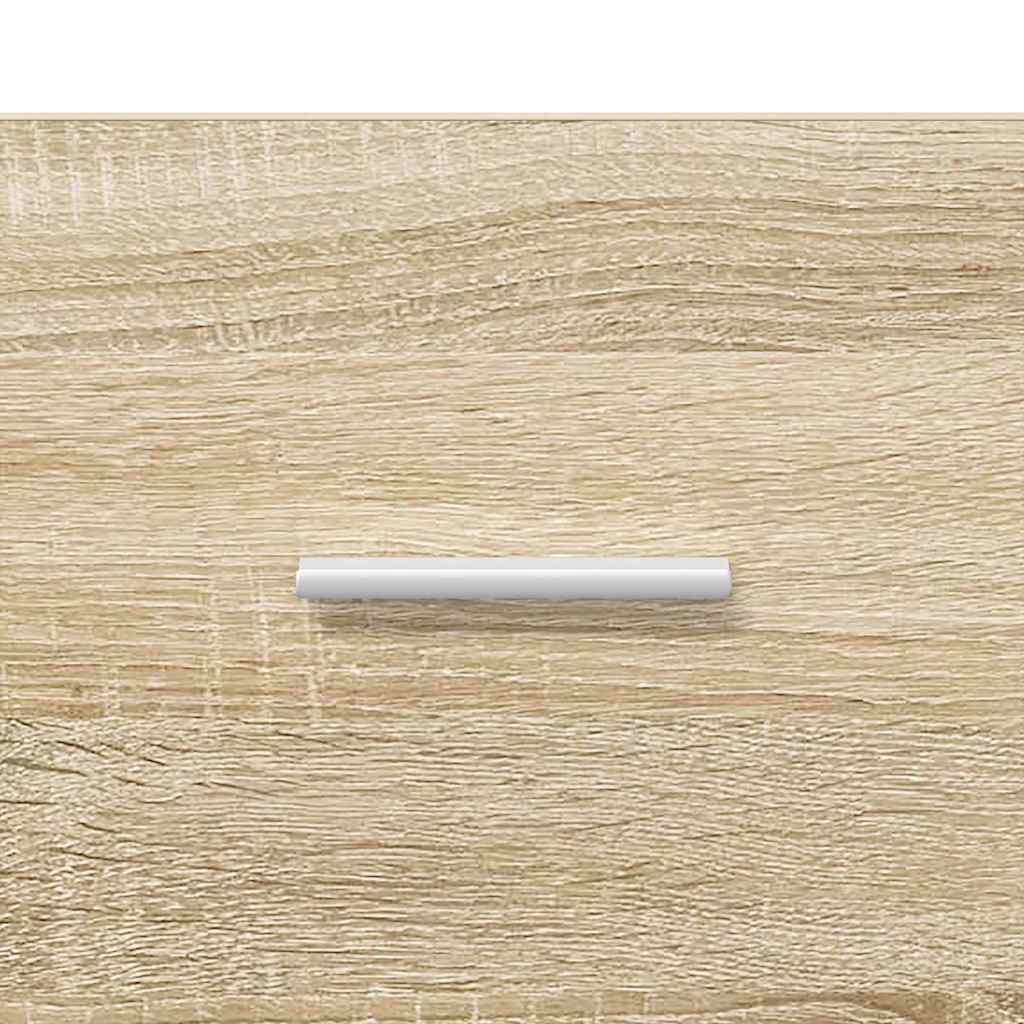 Waschbeckenunterschrank mit Speicher Sonoma-Eiche Holzwerkstoff