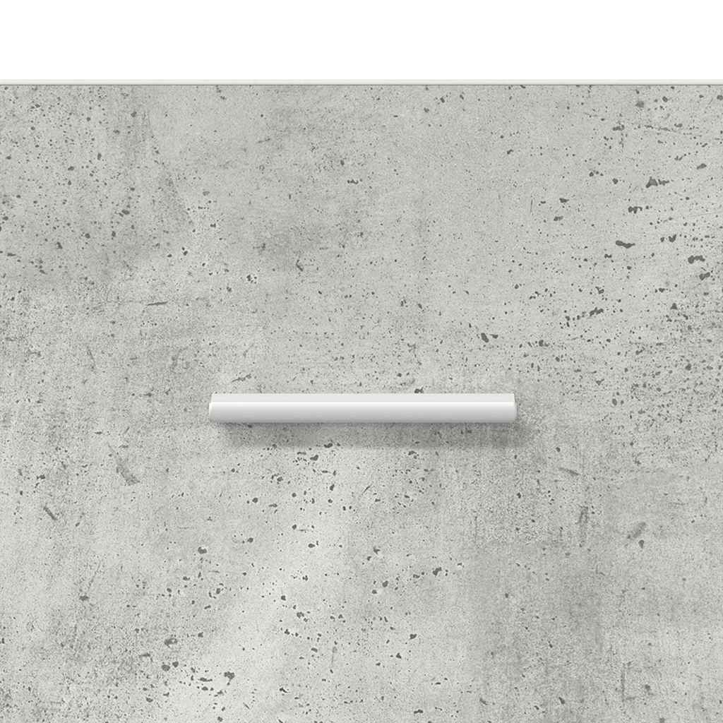 Waschbeckenunterschrank mit Speicher Beton Grau Holzwerkstoff