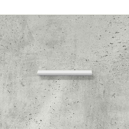 Waschbeckenunterschrank mit Speicher Beton Grau Holzwerkstoff
