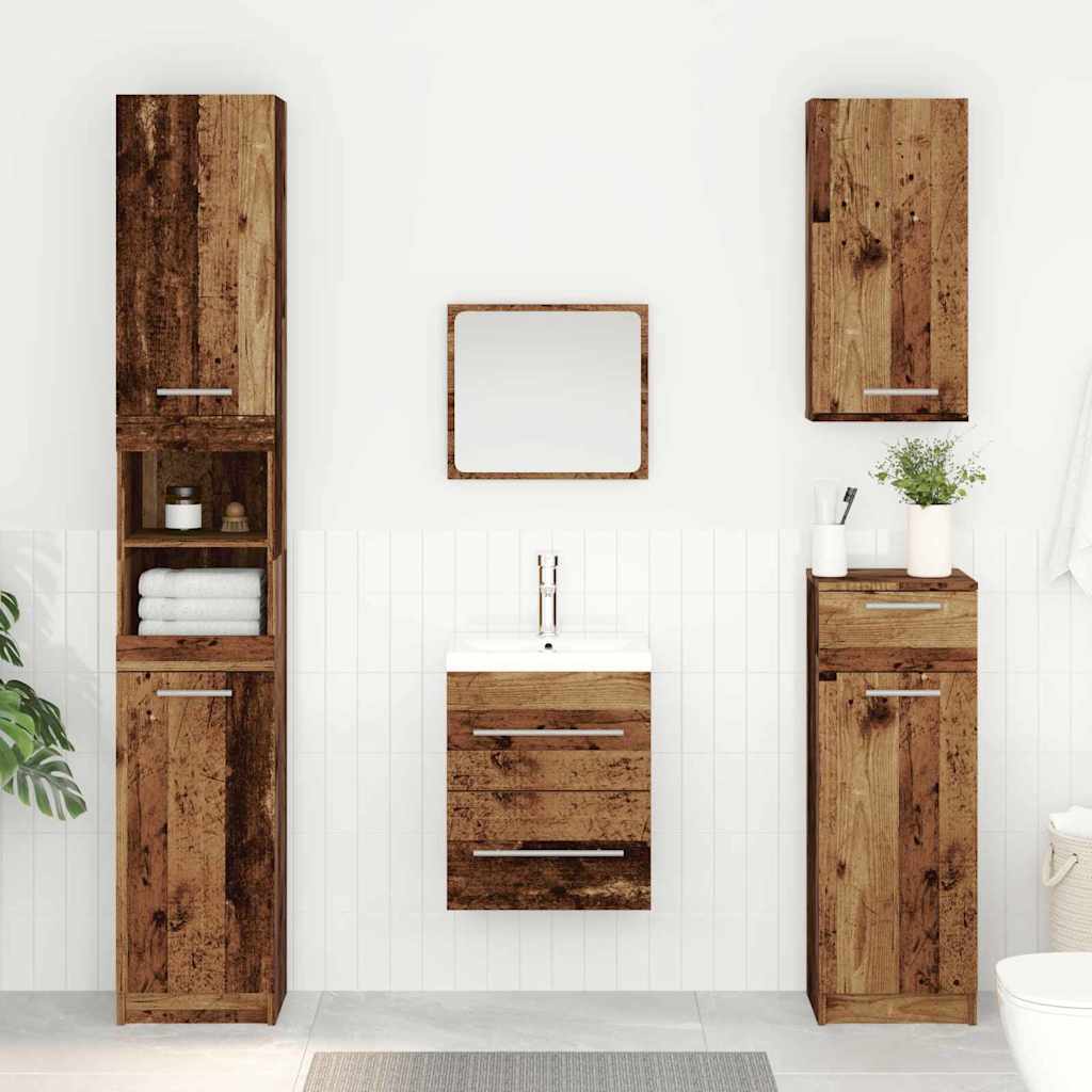 Waschbeckenunterschrank Altholz 38,5 x 41 x 48 cm Holzwerkstoff