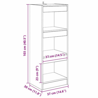 Bücherregal Eiche handwerklich 40 x 30 x 103 cm Holzwerkstoff
