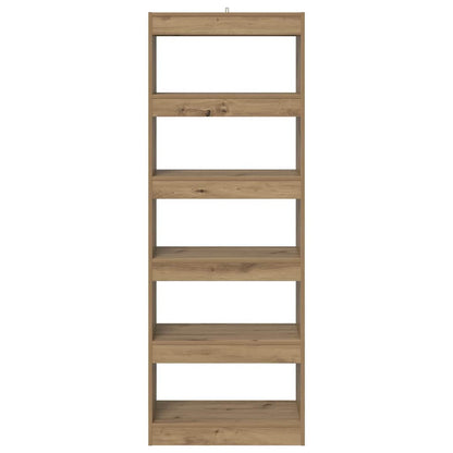 Bücherregal Eiche handwerklich 60 x 30 x 166 cm Holzwerkstoff