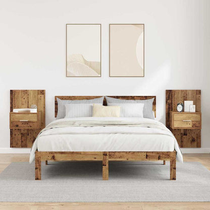Bettschrank 2 pcs Altholz 48,5 x 32,5 x 80 cm Holzwerkstoff