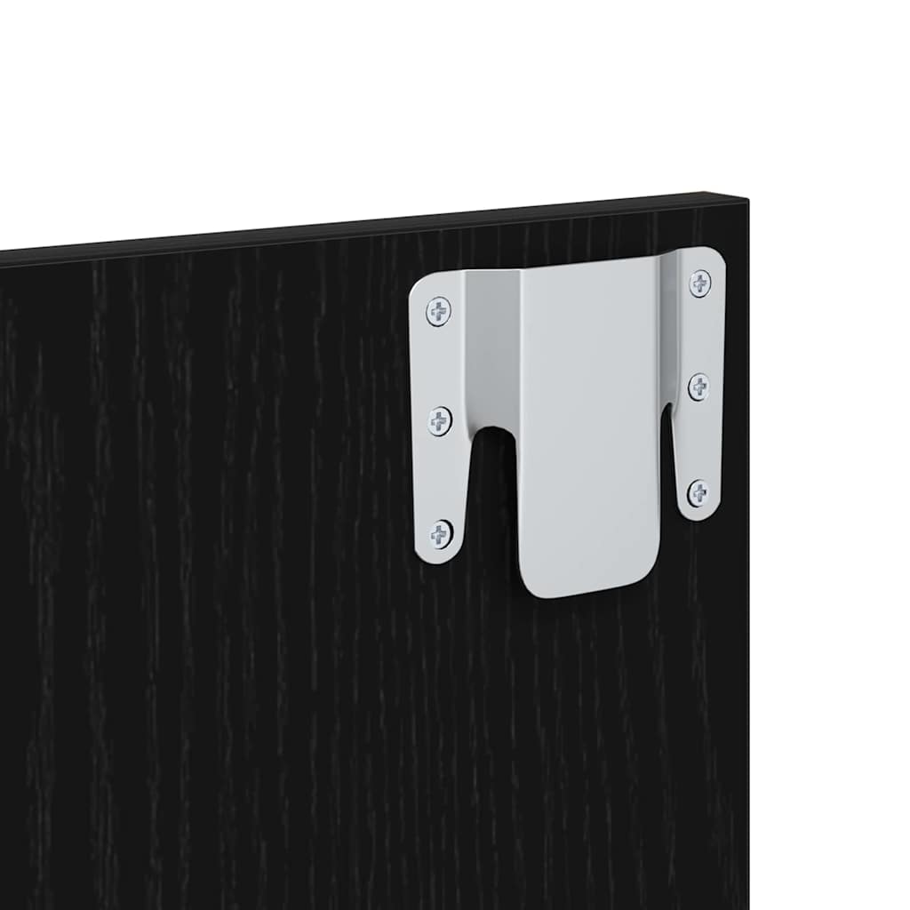 Wandmontiertes Nachttischchen 2 pcs Schwarz Eichen-Optik