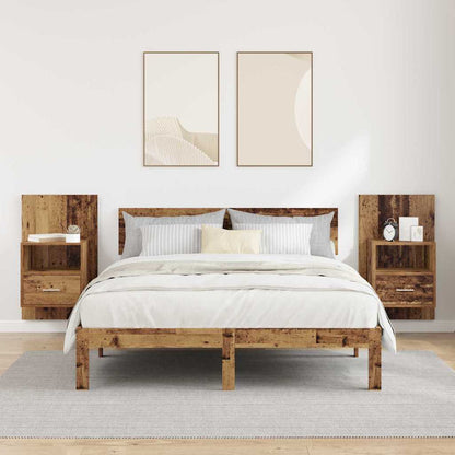 Bettschrank 2 pcs Altholz 48,5 x 32,5 x 80 cm Holzwerkstoff