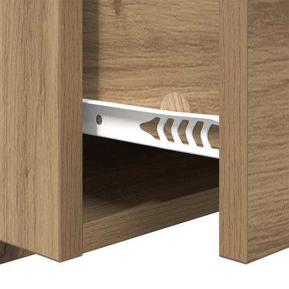 Bettschrank 2 pcs Eiche handwerklich 48,5 x 32,5 x 80 cm