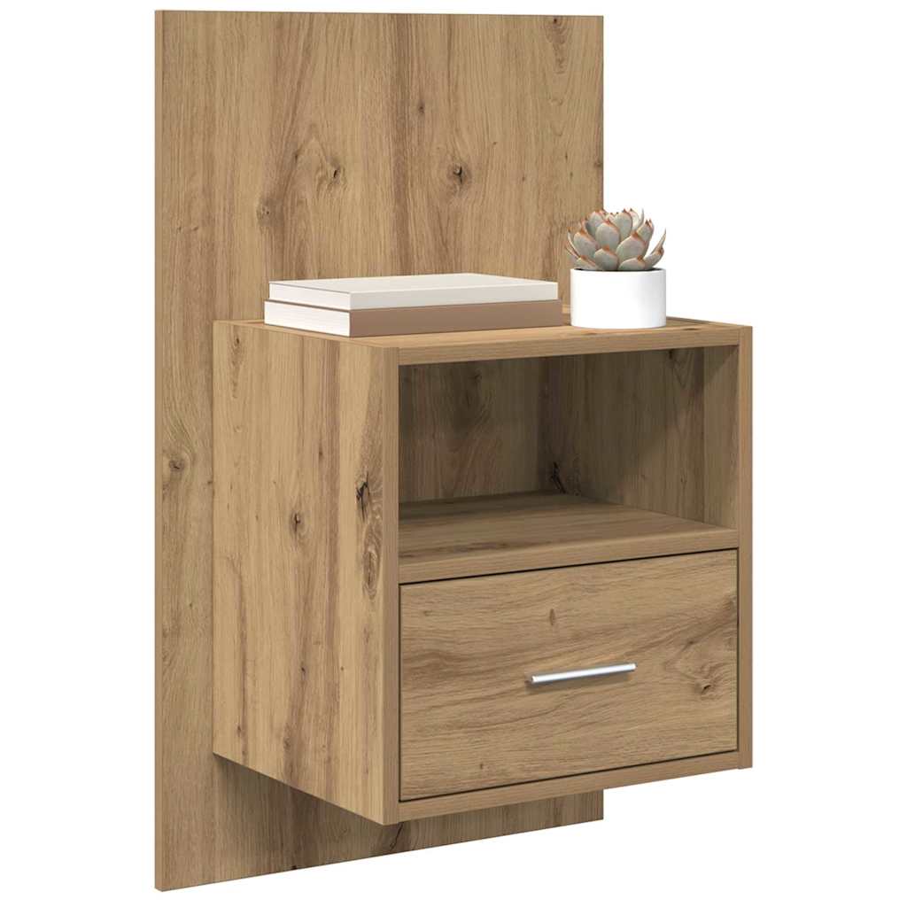 Bettschrank 2 pcs Eiche handwerklich 48,5 x 32,5 x 80 cm