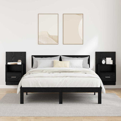 Bettschrank 2 pcs Schwarze Eiche 48,5 x 32,5 x 80 cm