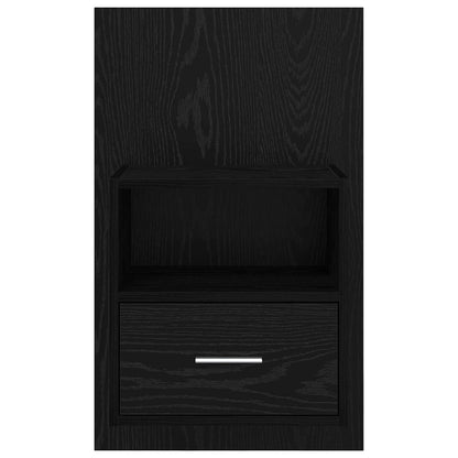 Bettschrank 2 pcs Schwarze Eiche 48,5 x 32,5 x 80 cm