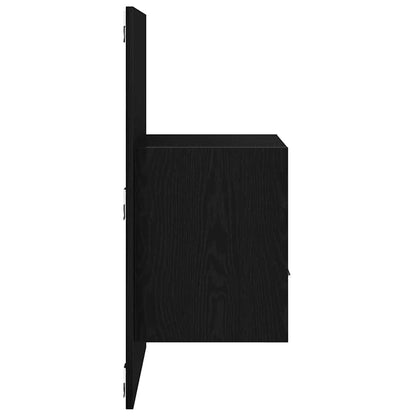 Bettschrank 2 pcs Schwarze Eiche 48,5 x 32,5 x 80 cm