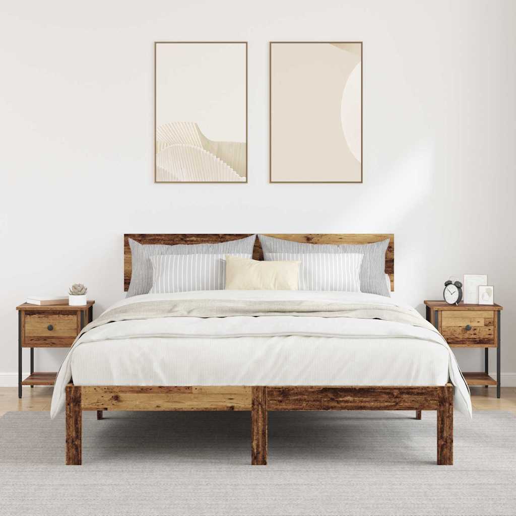 Bettschrank 2 pcs Altholz 40 x 39 x 40 cm Holzwerkstoff