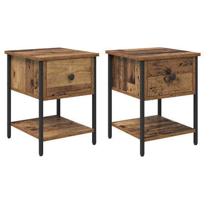 Bettschrank 2 pcs Altholz 40 x 39 x 40 cm Holzwerkstoff