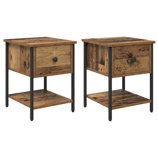Bettschrank 2 pcs Altholz 40 x 39 x 40 cm Holzwerkstoff