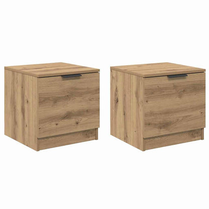 Bettschrank 2 pcs Eiche handwerklich 40 x 39 x 40 cm