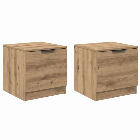 Bettschrank 2 pcs Eiche handwerklich 40 x 39 x 40 cm